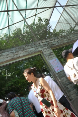 kc1594（空城原创）花花长裙美少妇，淡紫微透N紧裹肉臀前C黑森林